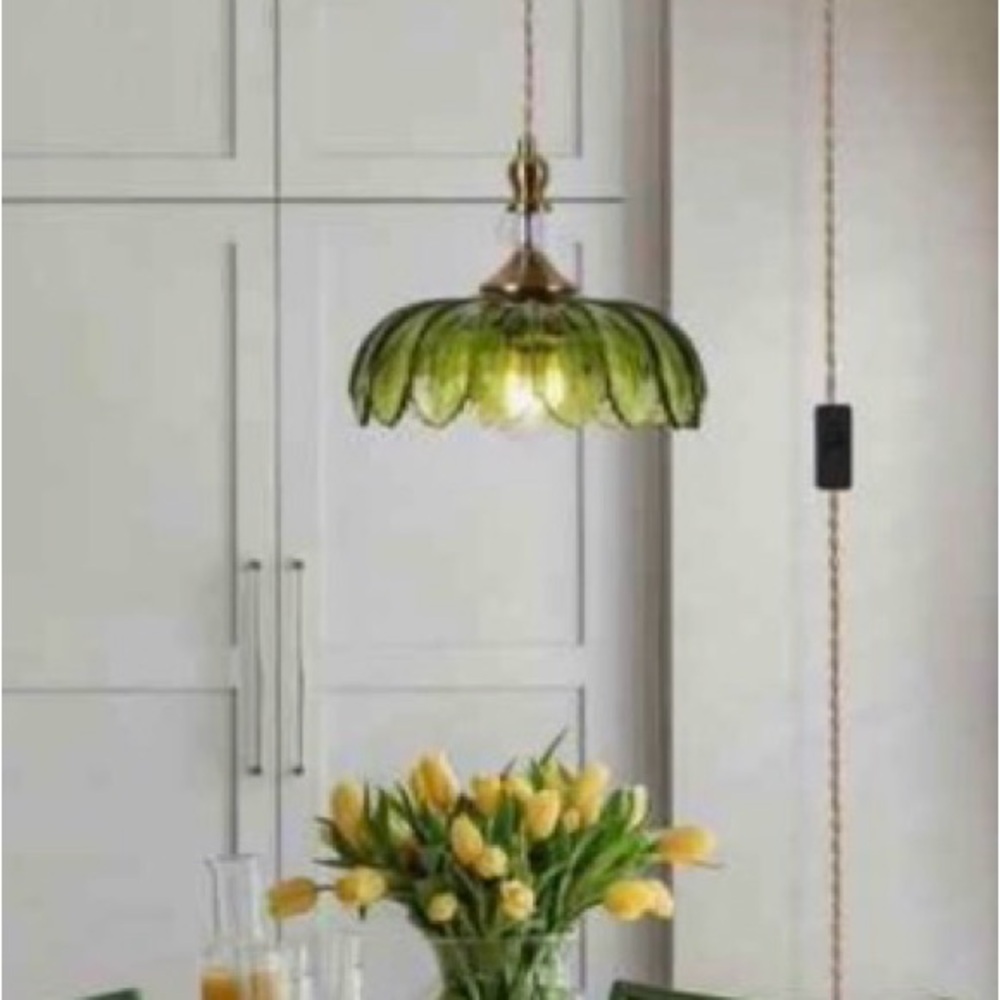 Green Glass Pendant Light